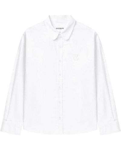 Chocoolate Logo-appliqué Cotton Shirt - White