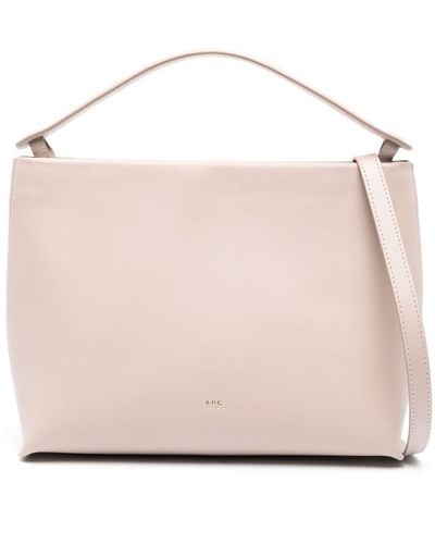 A.P.C. Ashley Leather Tote Bag - Pink