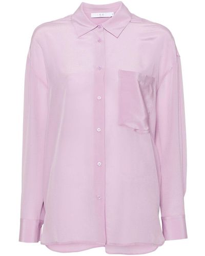 IRO Rylee ボタン シルクシャツ - ピンク