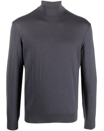 Lemaire Funnel-neck Long-sleeve Top - Blue