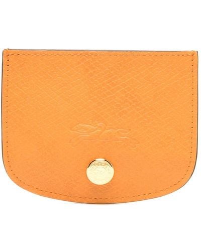 Longchamp Épure Leather Cardholder - Orange