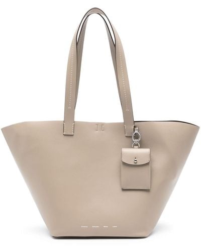 Proenza Schouler Large Bedford Leather Tote Bag - Natural