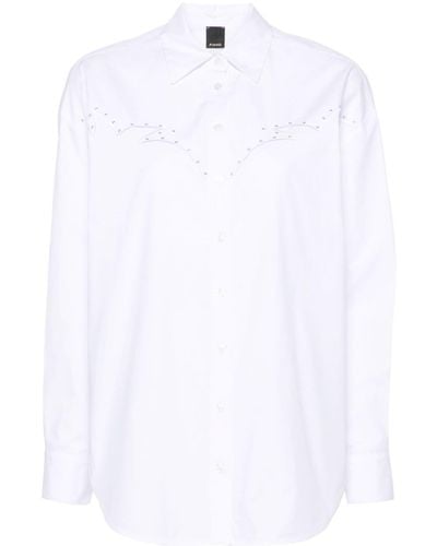 Pinko Embroidered Poplin Shirt - White