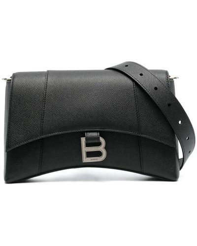 Balenciaga Downton Crossbody Shoulder Bag - Black