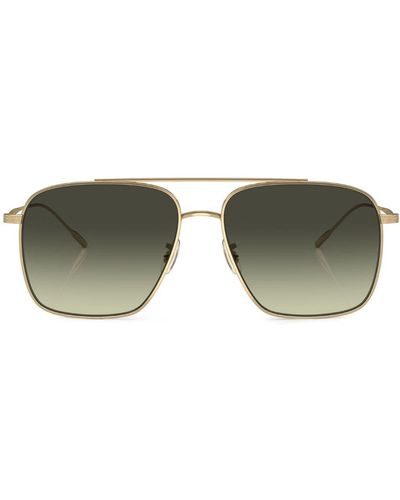 Oliver Peoples Dresner Aviator-frame Sunglasses - Green