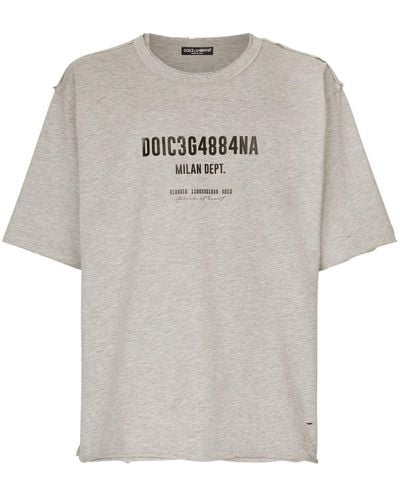 Dolce & Gabbana T-shirt Met Logoprint - Grijs