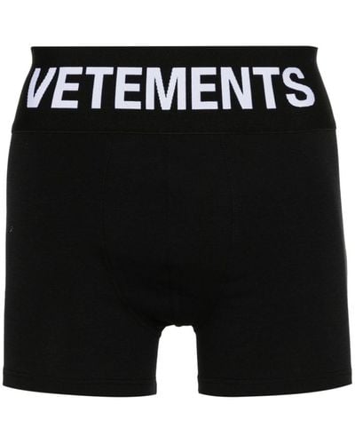 Vetements Logo-waistband Boxers - Black