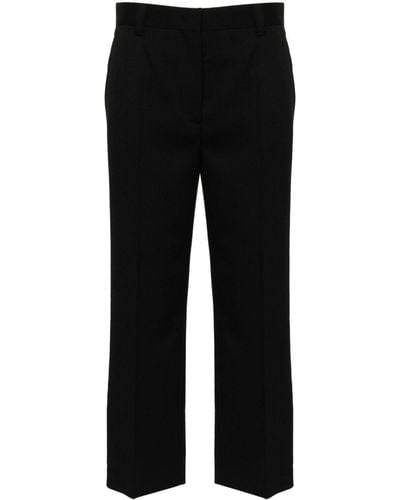 Miu Miu Grain De Poudre Cropped Trousers - Black