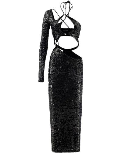 Roberta Einer Banu スパンコール ドレス - ブラック