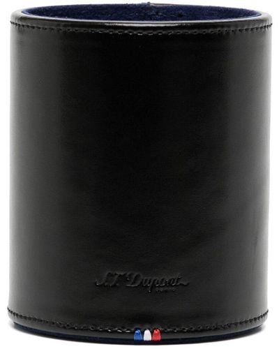 S.t. Dupont Pot à crayons Line D en cuir - Noir