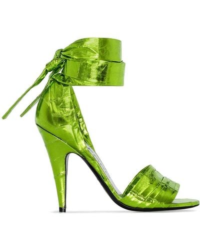 Tom Ford 105 Ankle Wrap Sandals - Green