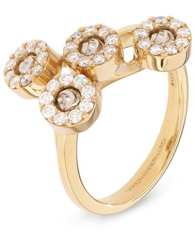 Officina Bernardi 18kt Geelgouden Grace Ring Met Diamant - Metallic