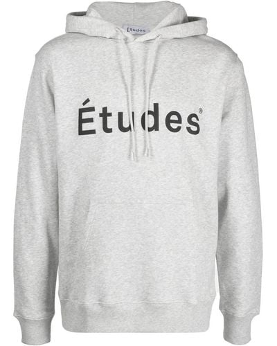 Etudes Studio Logo-print Detail Hoodie - Gray