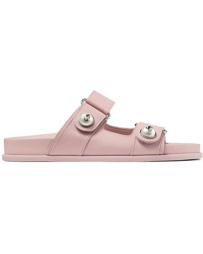 Jimmy Choo Fayence Leather Sandals - Pink