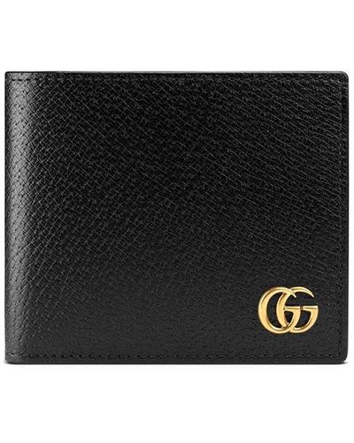 Gucci GG Marmont Leather Bi-fold Wallet - Zwart