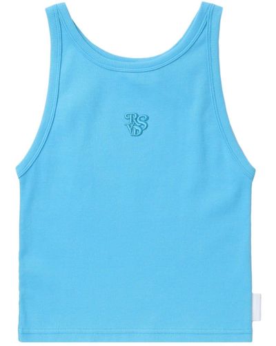 Izzue Logo-embroidered Tank Top - Blue