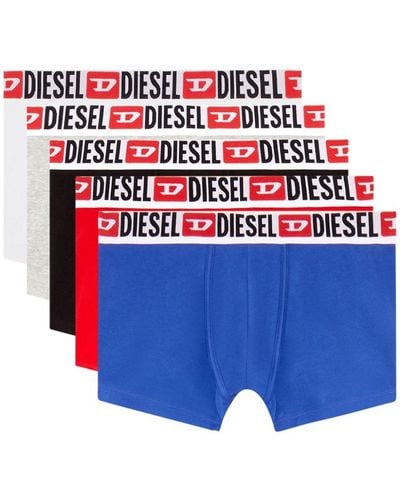 DIESEL Cotton Boxer Briefs (pack Of Five) - Red