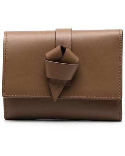 Acne Studios Knot-detail Leather Wallet - Brown