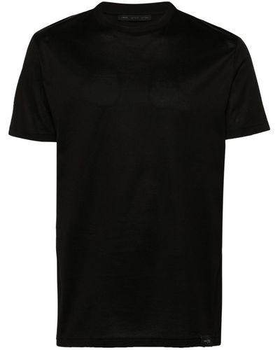 Low Brand T-Shirt mit Rundhalsausschnitt - Schwarz