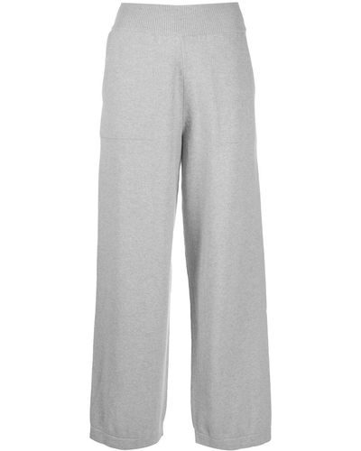 Barrie Wide Cashmere Pants - Gray