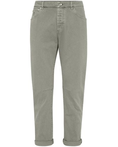 Brunello Cucinelli Jeans mit schmalem Bein - Grau