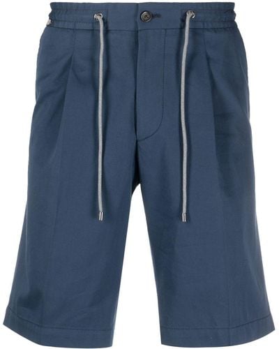 Corneliani Drawstring-waist Chino Shorts - Blue