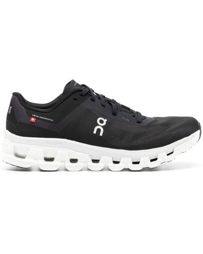 On Shoes Cloudflow 4 Logo-print Sneakers - Black
