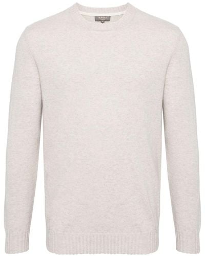 N.Peal Cashmere Crew-neck Cashmere Sweater - White