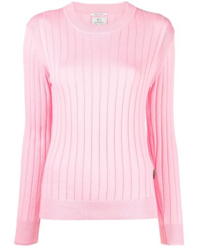 Woolrich Ribbed-knit Cotton Jumper - Pink