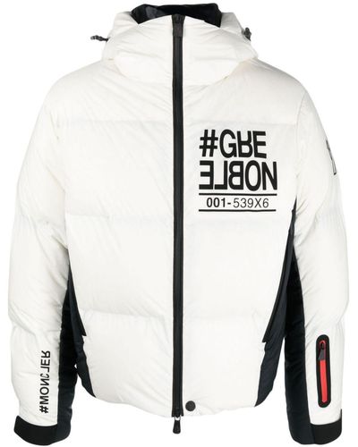 3 MONCLER GRENOBLE Ski-jack Met Logoprint - Wit