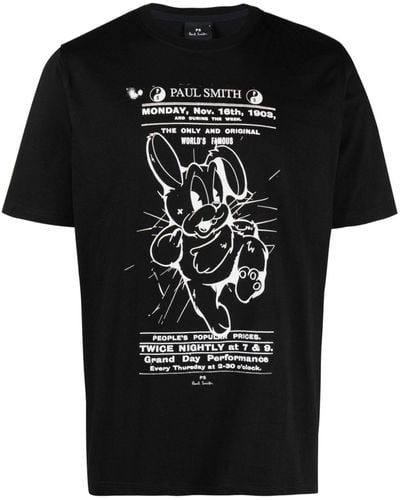 PS by Paul Smith T-shirt en coton à imprimé graphique - Noir