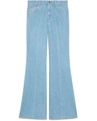 Gucci Eco-washed Flared Jeans - Blue