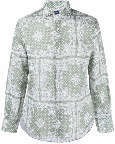 Fedeli Overhemd Met Paisley-print - Groen