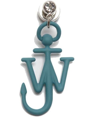 JW Anderson Ohrring mit JW-Logo - Blau