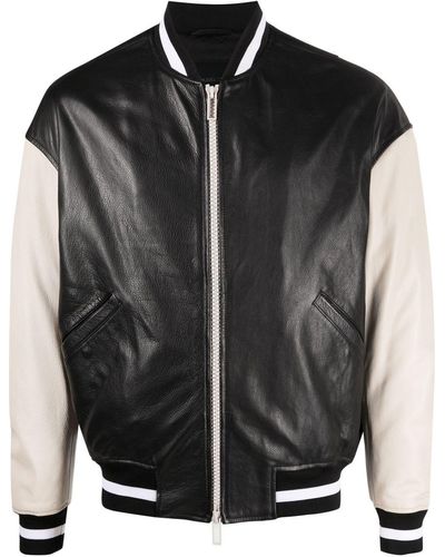 Emporio Armani Logo-print Bomber Jacket - Black