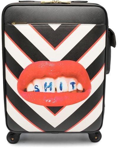Seletti Koffer mit Lippen-Print - Grau