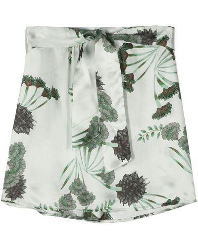 Societe Anonyme 50/50 Floral-print Skirt - Green