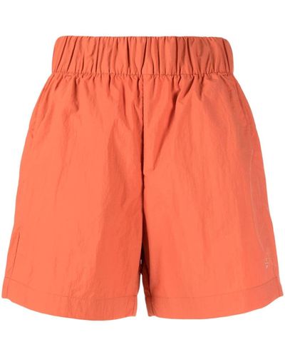 Izzue High-waisted Elasticated Shorts - Orange