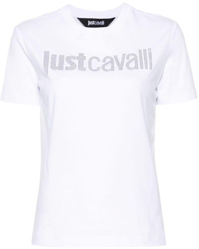 Just Cavalli Logo-embellished Cotton T-shirt - White