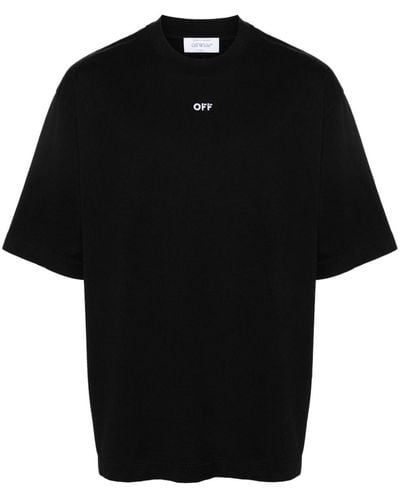 Off-White c/o Virgil Abloh T-Shirt mit Arrows-Stickerei - Schwarz
