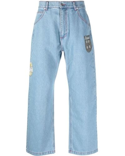 Rassvet (PACCBET) Patch-detail Wide-leg Jeans - Blue