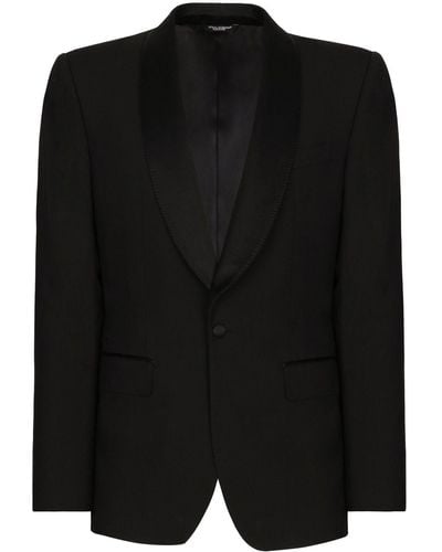 Dolce & Gabbana Siciliaフィット タキシードジャケット - ブラック