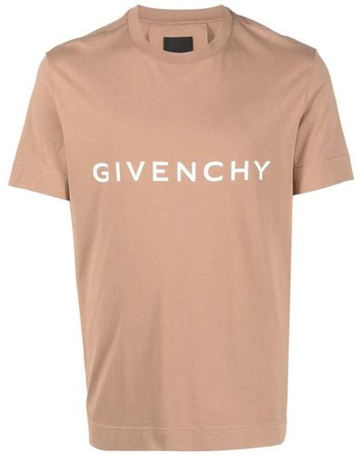 Givenchy Logo-print Cotton T-shirt - Natural