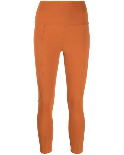 Live The Process Geometric 7/8 High-waist leggings - Orange