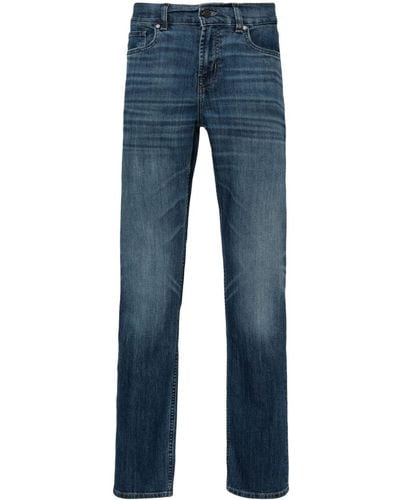 7 For All Mankind Halbhohe Slimmy Flash Jeans - Blau