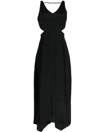 Juun.J Open-side V-neck Dress - Black