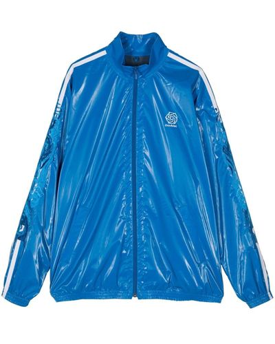 Doublet Embroidered zip-up jacket - Blu