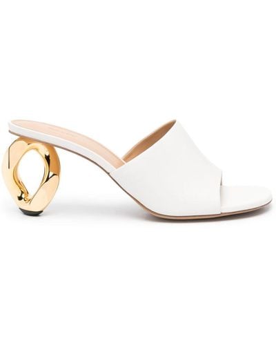 JW Anderson 65mm Leather Mules - White