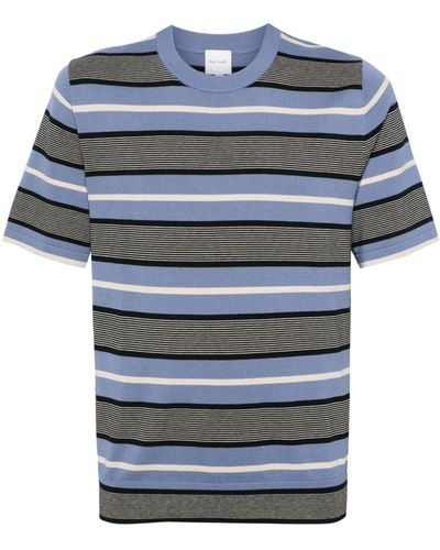 Paul Smith Striped Short-sleeve Sweater - Blue