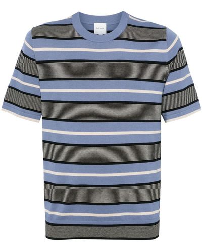 Paul Smith Striped Short-sleeve Jumper - Blue